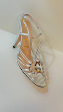 Gucci Shoes, Silver Interlock GG Strap Heels (size 39.5)