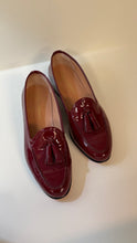 Santoni Shoes, Burgundy Andrea Patent Tassel Loafers (size 39.5)
