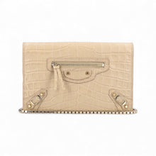 Balenciaga Bag, Croc-Embossed Calfskin Leather Neo Classic Chain Wallet