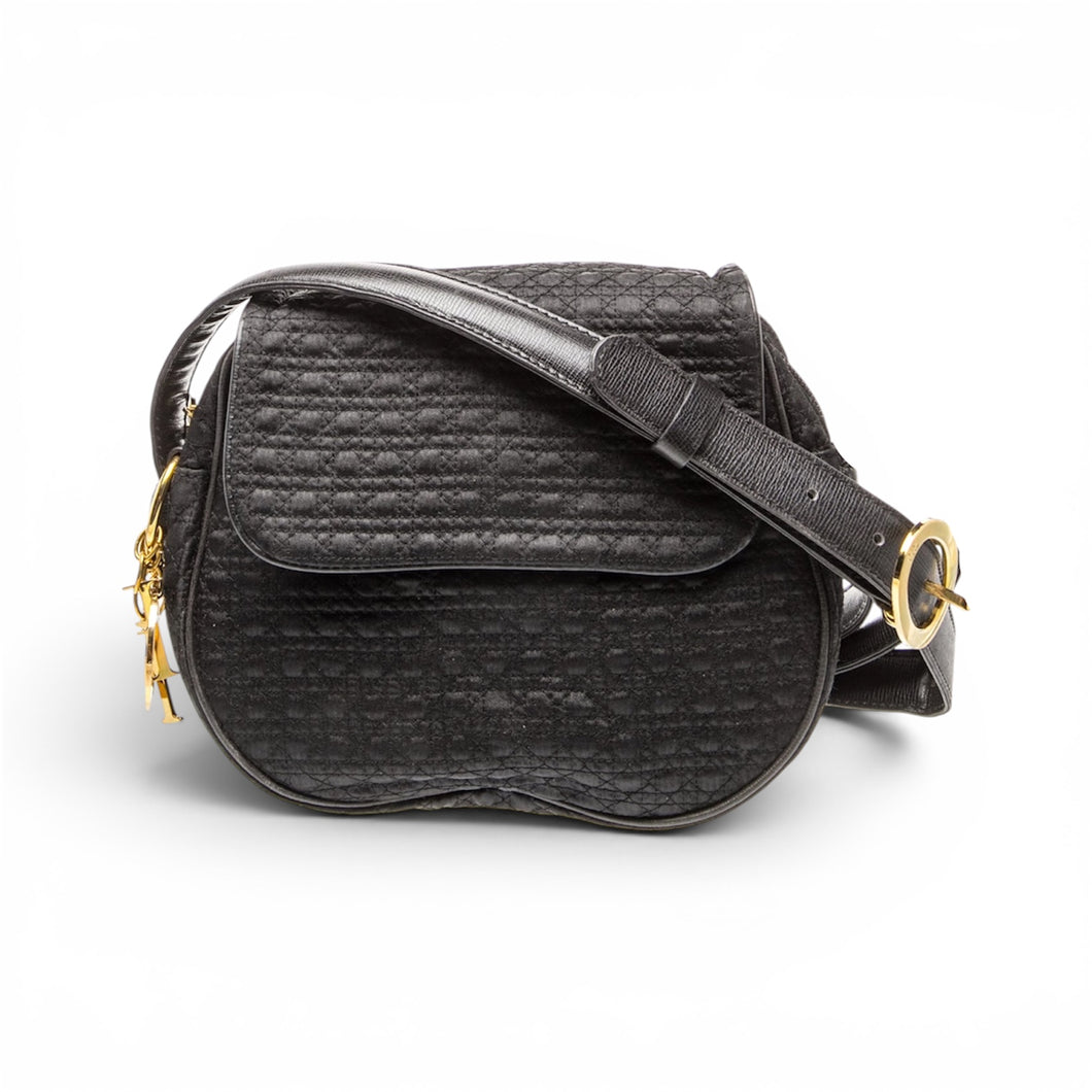 Christian Dior Bag, 1980’s Vintage Black Cannage Crossbody