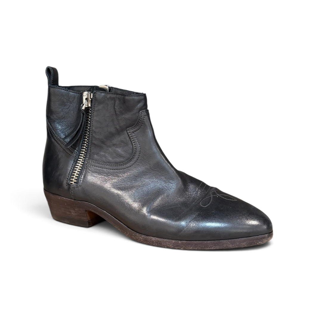 Golden Goose Black Leather Short Boots (size 39)