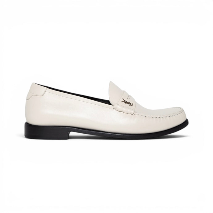 Saint Laurent Shoes, Pearl Leather Le Loafer Penny Loafers (size 38)