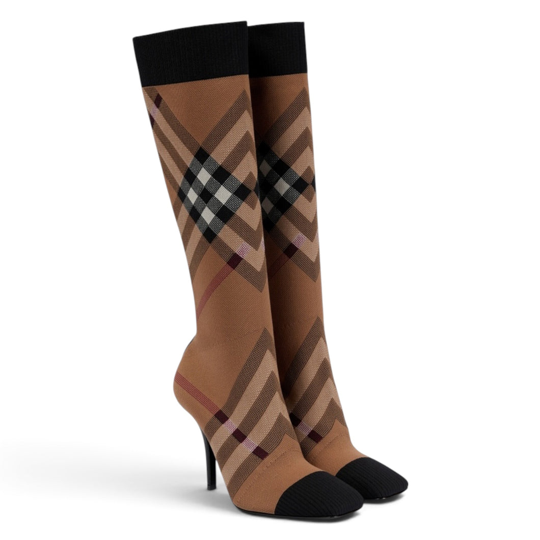 Burberry Shoes, Vintage Check 105 Sock Boots (size 37)