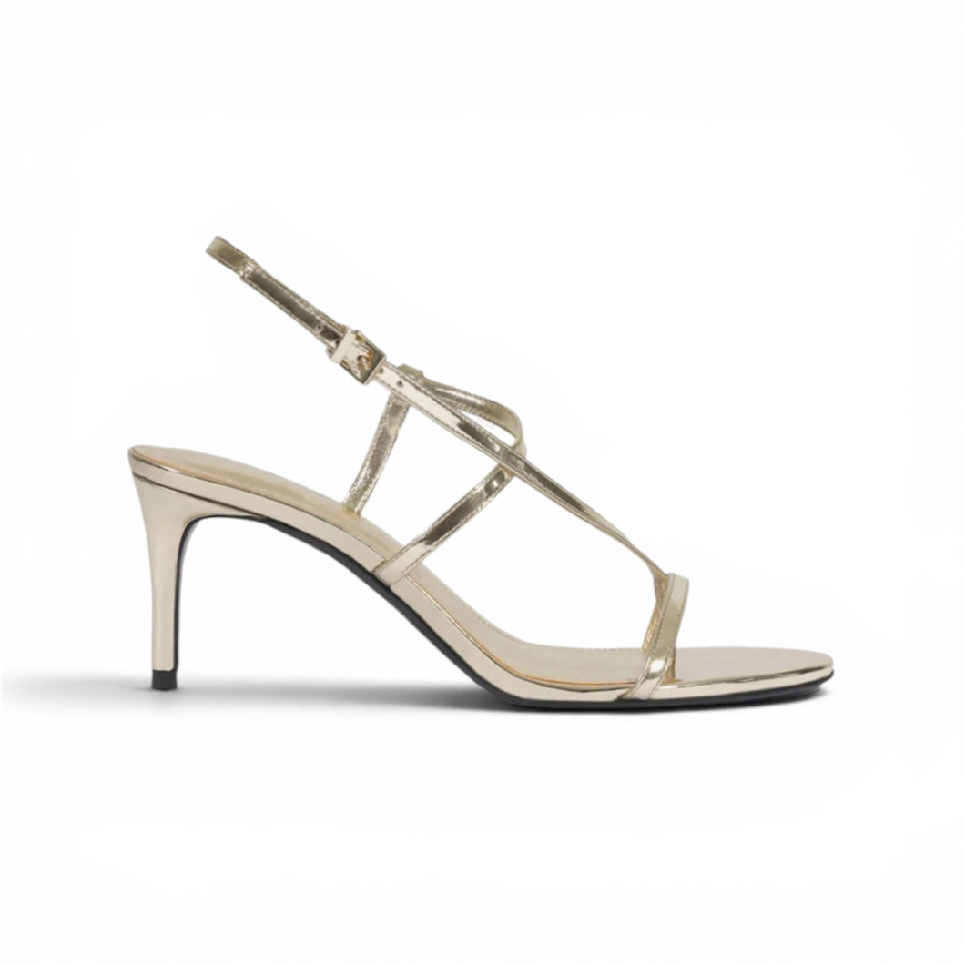 Schutz Shoes, Azure Mid Metallic Sandals