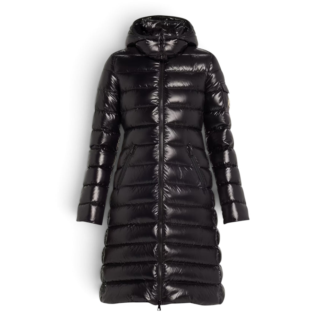 Moncler Black Moka Long Puffer Coat