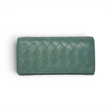 Bottega Veneta Aloe Leather Intrecciato Continental Wallet
