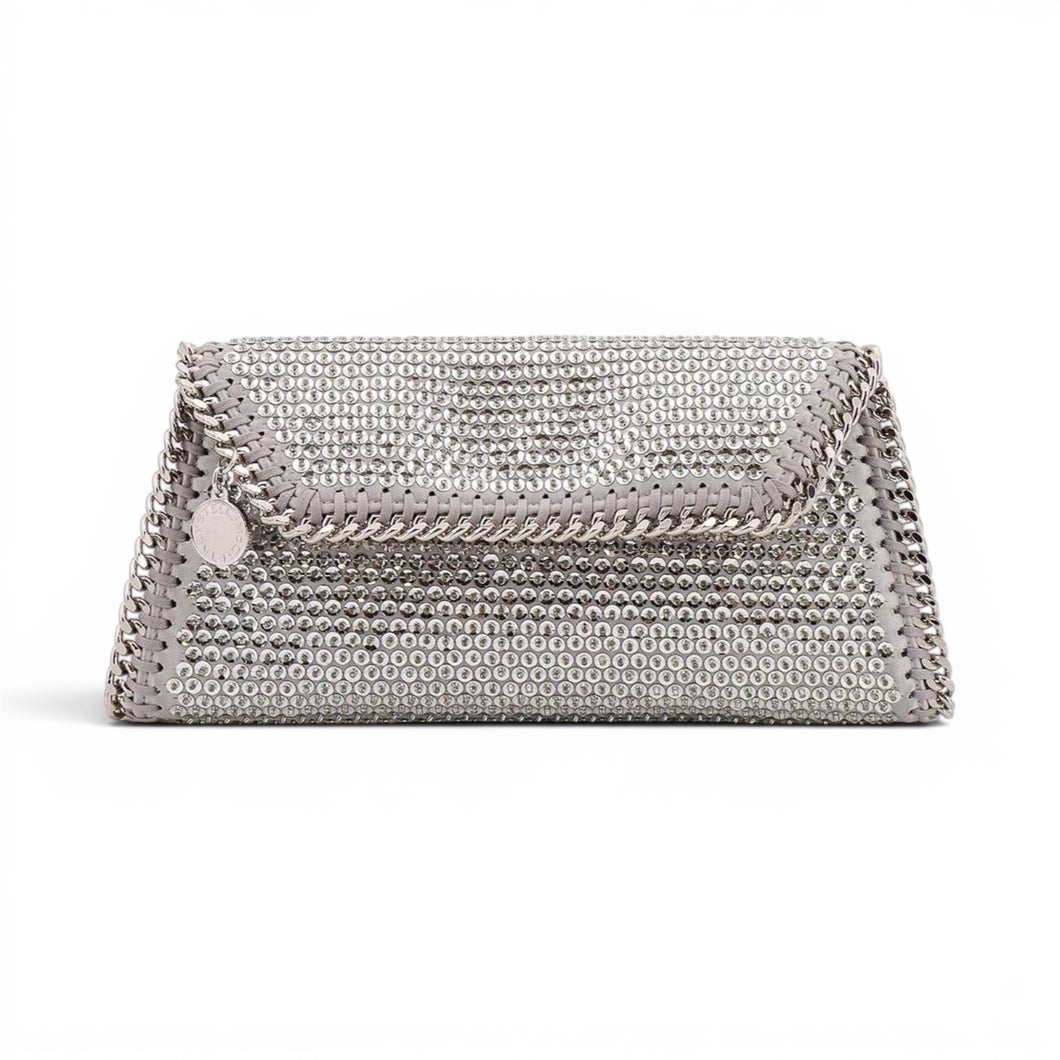 Stella McCartney Bag, Falabella Silver Embellished Clutch