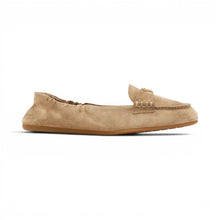 Prada Shoes, Tan Suede Logo Loafers (size 36)
