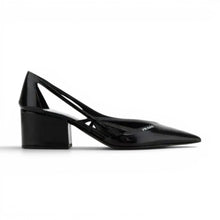 Prada Shoes, Black Patent Leather 55mm Debossed Logo Pumps (size 36.5)