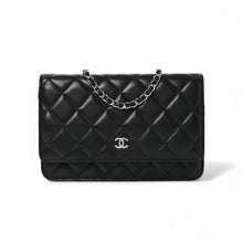 Chanel Bag, 2018 Black Lambskin Quilted Wallet On Chain