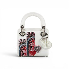 Christian Dior Bag, White y Sequin-Accented Micro Lady Dior Bag