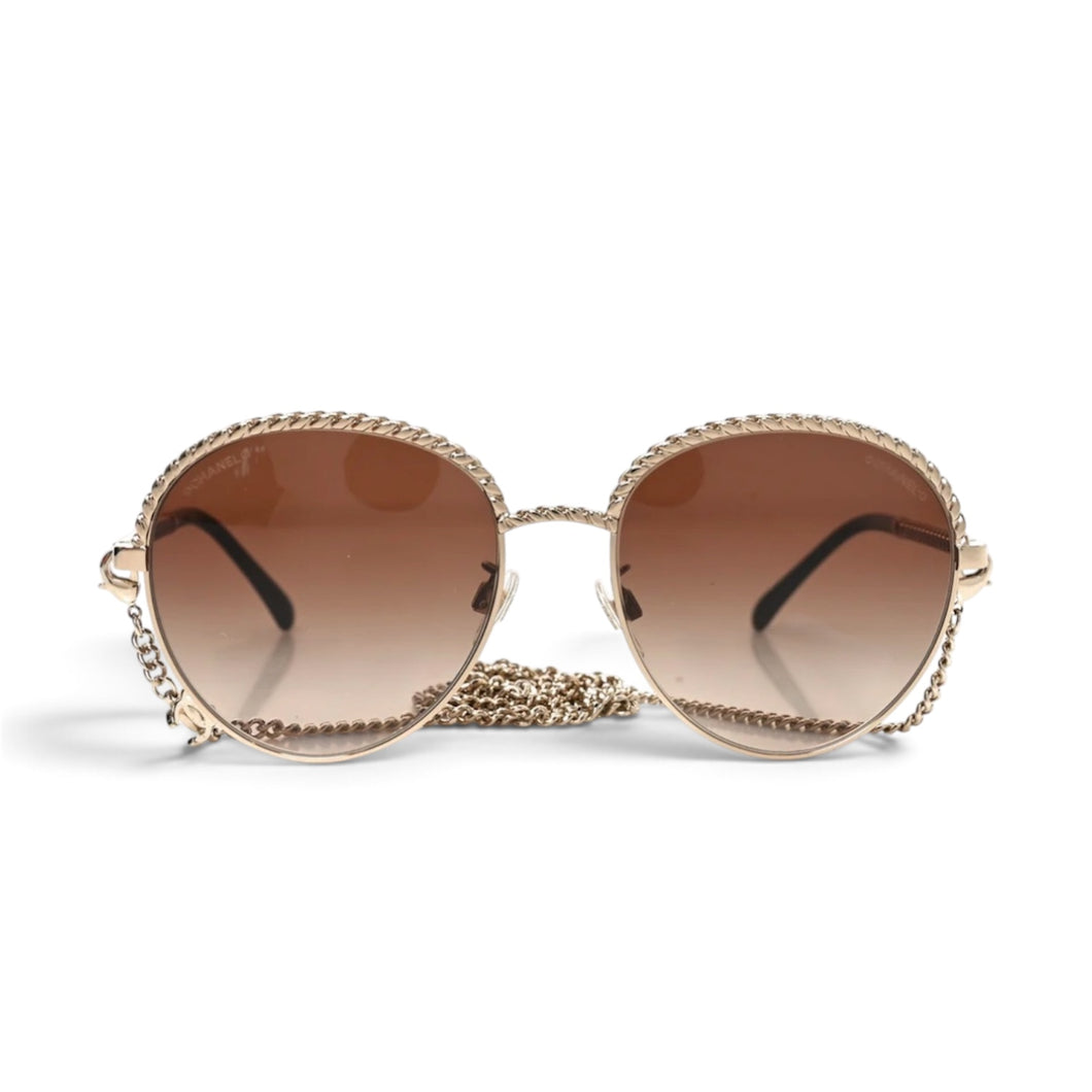 Chanel Gold Chain Pantos Sunglasses