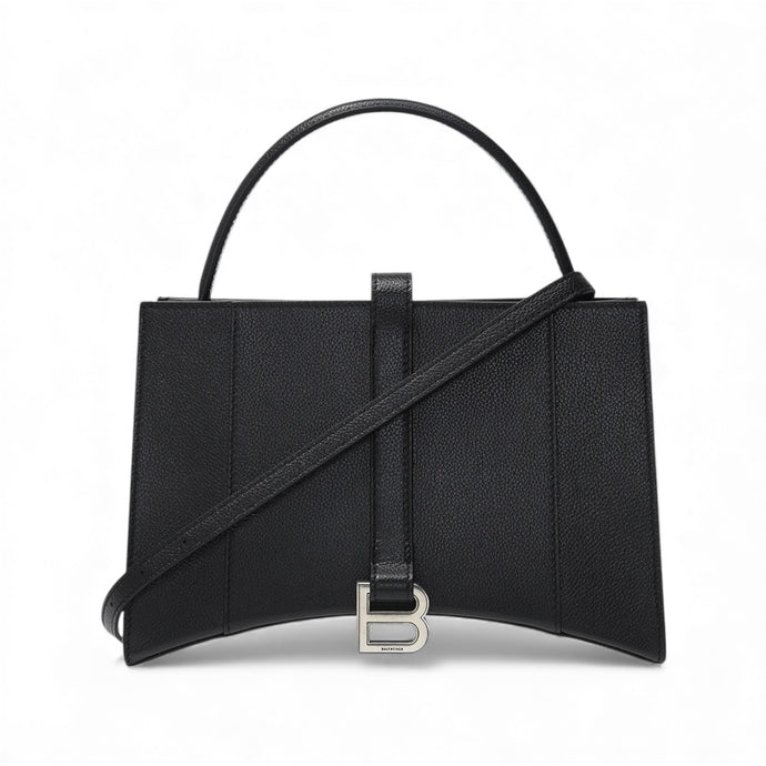Balenciaga Bag, Black Grained Leather Hourglass Small East-West Bag