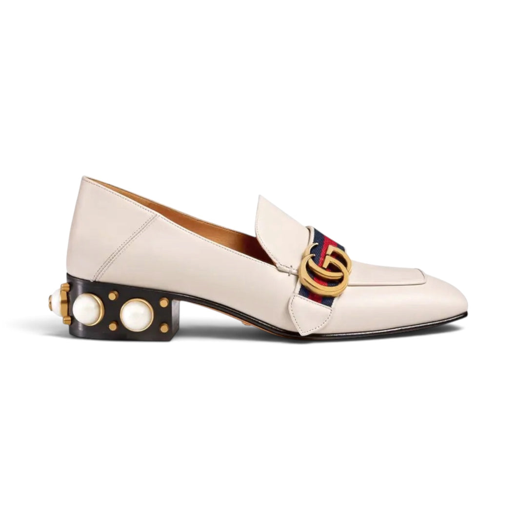 Gucci Shoes, Peyton Leather Mid-Heel Loafers (size 36)