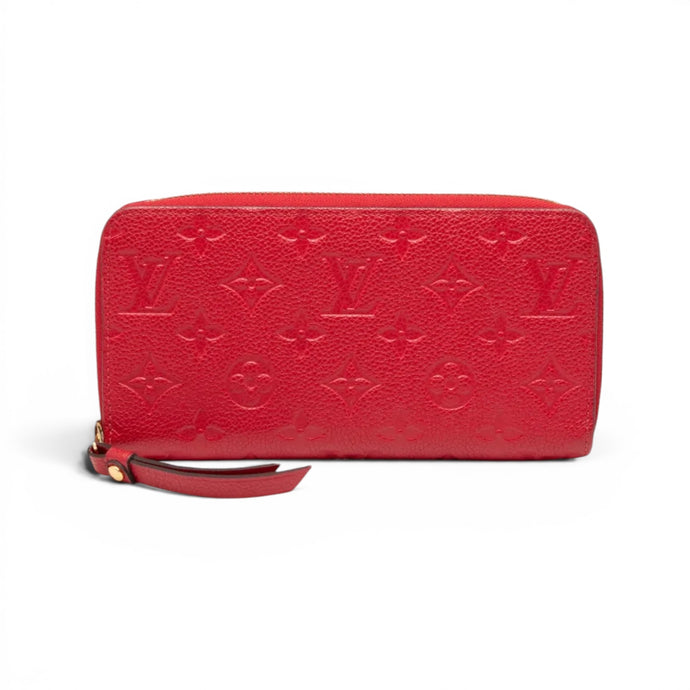 Louis Vuitton Red Empreinte Monogram Leather Zippy Wallet