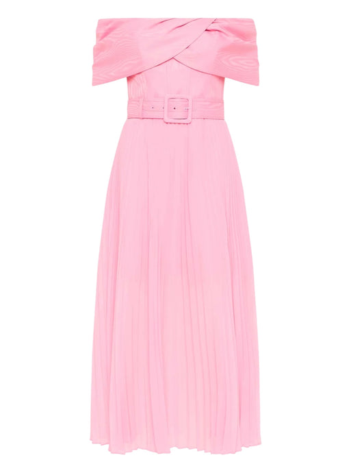 Rebecca Vallance Pink Off Shoulder Dress