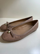Christian Dior Shoes, Nude Calfskin Cannage Pearl Bow Ballet Flats (size 40.5)