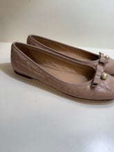 Christian Dior Shoes, Nude Calfskin Cannage Pearl Bow Ballet Flats (size 40.5)
