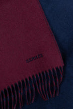 Hermès Navy & Bordeaux Double Face Cashmere Scarf