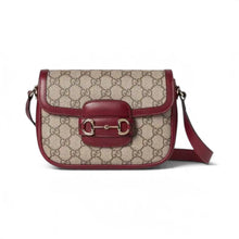 Gucci Bag, GG Supreme Monogram Horsebit 1955 Soft Small Shoulder Bag
