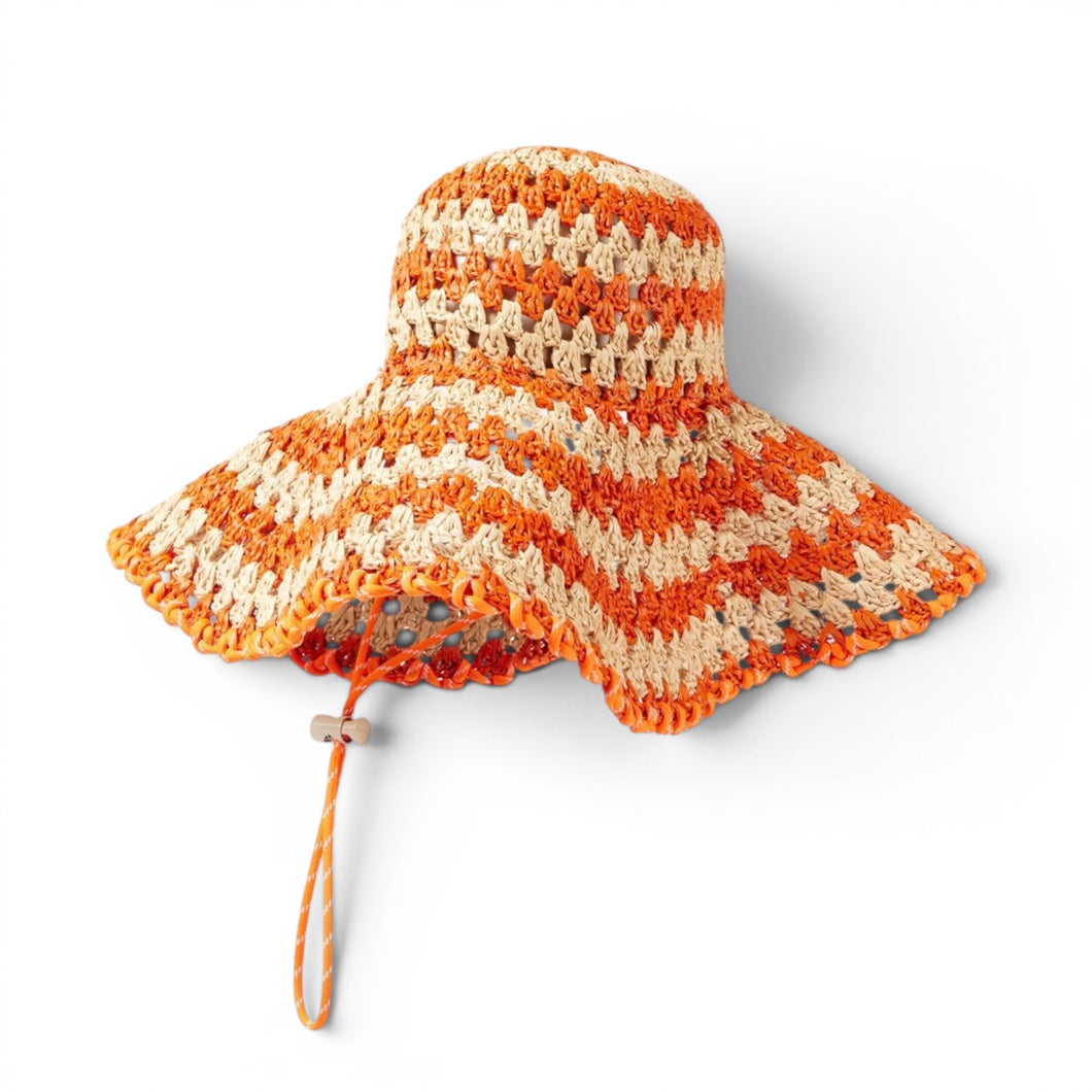 Alémais Flame Raffia Sun Hat