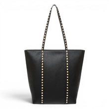Valentino Bag, Black Leather Rockstud Zip Tote