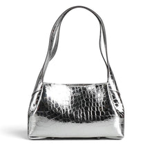Rag & Bone Bag, Silver Metallic Embossed Leather Shoulder Bag