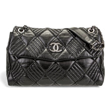 Chanel Bag, Black Lambskin Leather Quilted “In and Out” Maxi Shoulder Bag
