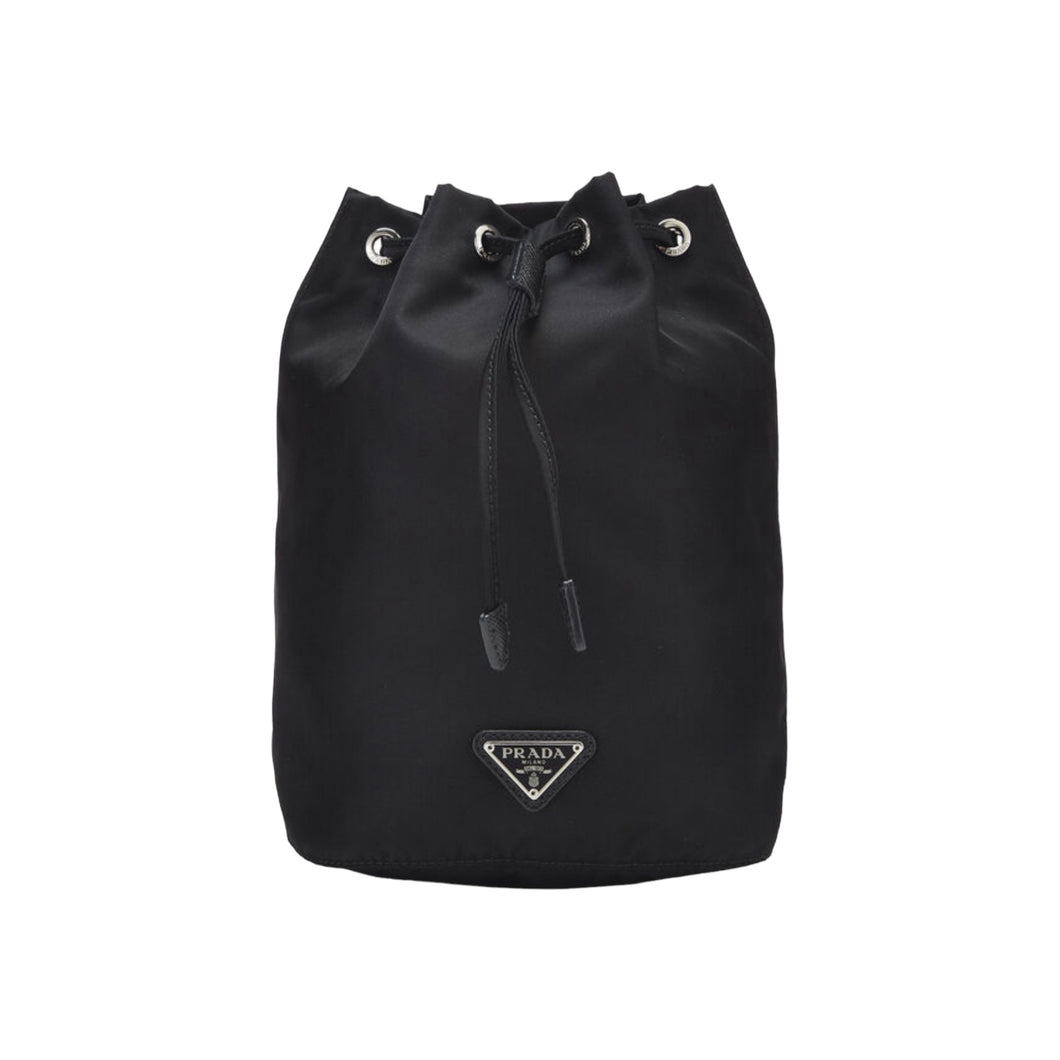 Prada Bag, Black Nylon Drawstring Pouch