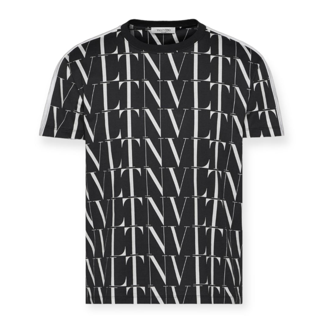 Valentino Black White VLTN Print Short Sleeve T-Shirt