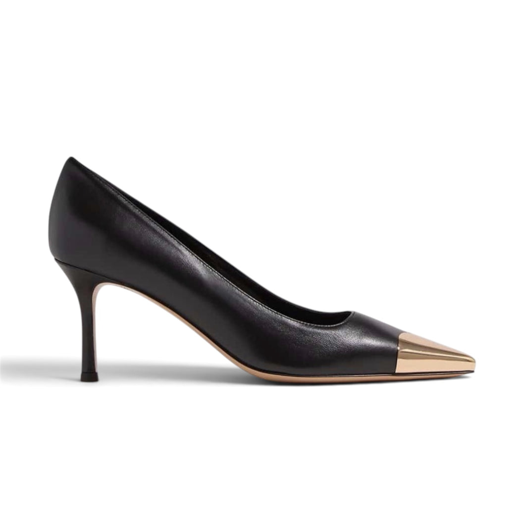 Marion Parke Shoes, Black Leather Ava Pumps