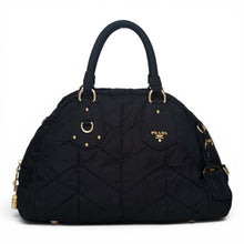 Prada Bag, Black Nylon Quiltin Bauletto Bag