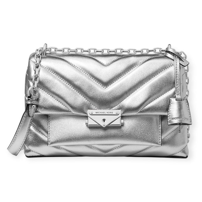 Michael Kors Bag, Cece Medium Quilted Metallic Leather Convertible Shoulder Bag