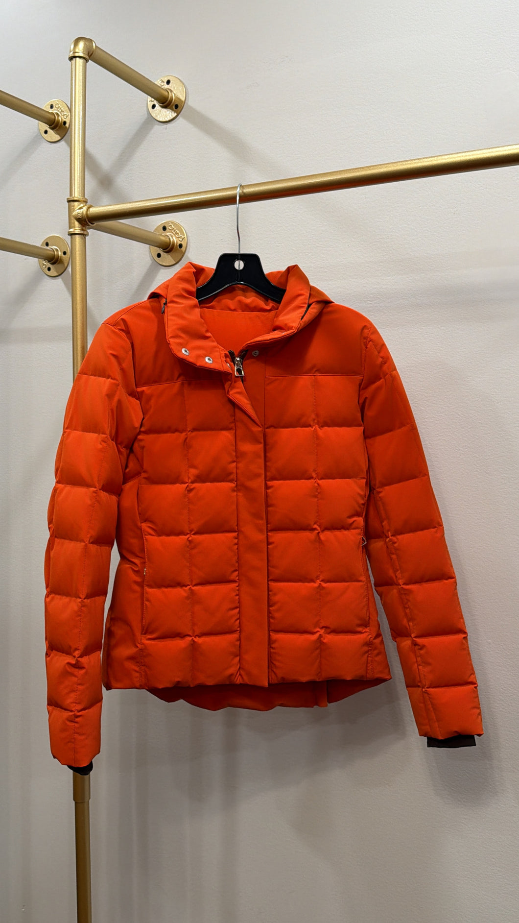 Hermès Orange Down Puffer Jacket