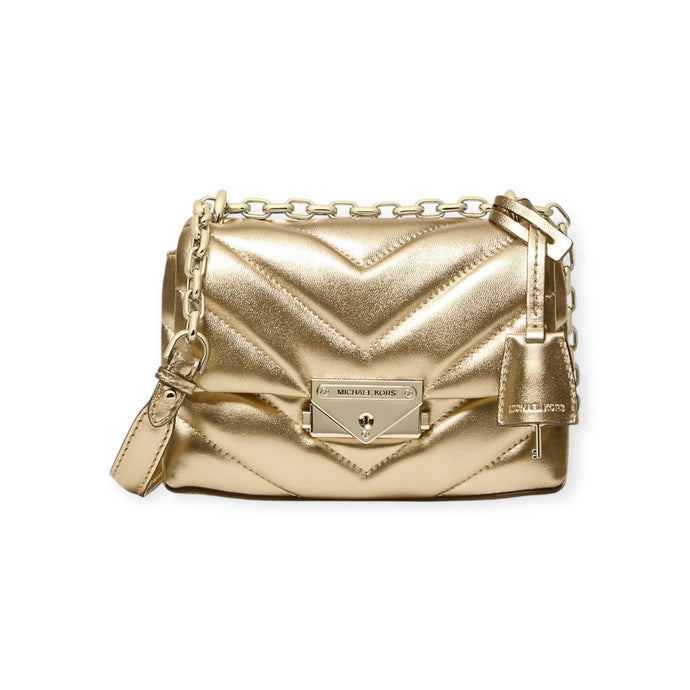 Michael Kors Bag, Cece Extra-Small Quilted Metallic Leather Crossbody Bag