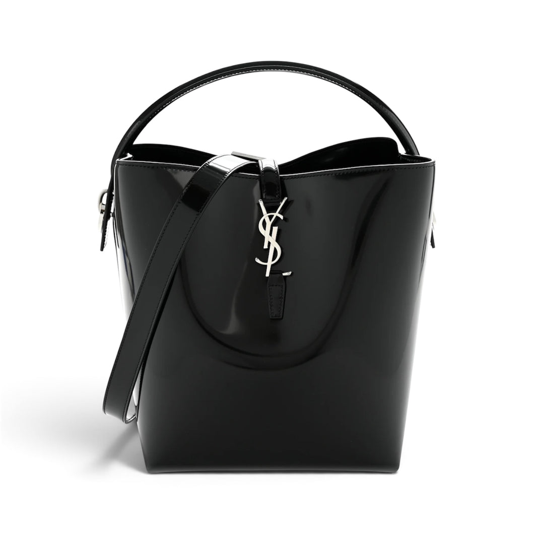 Saint Laurent Bag, Black Patent Calfskin Le 37 Bucket Bag