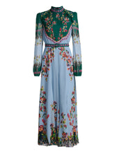 Saloni Jacqui Floral Belted Midi-Dress