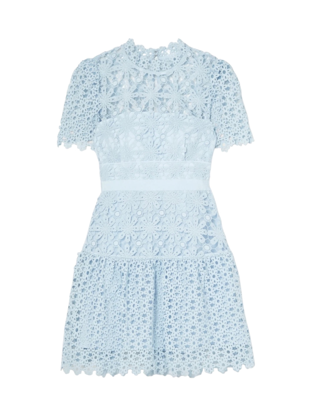 Self Portrait Blue Lace Mini Dress