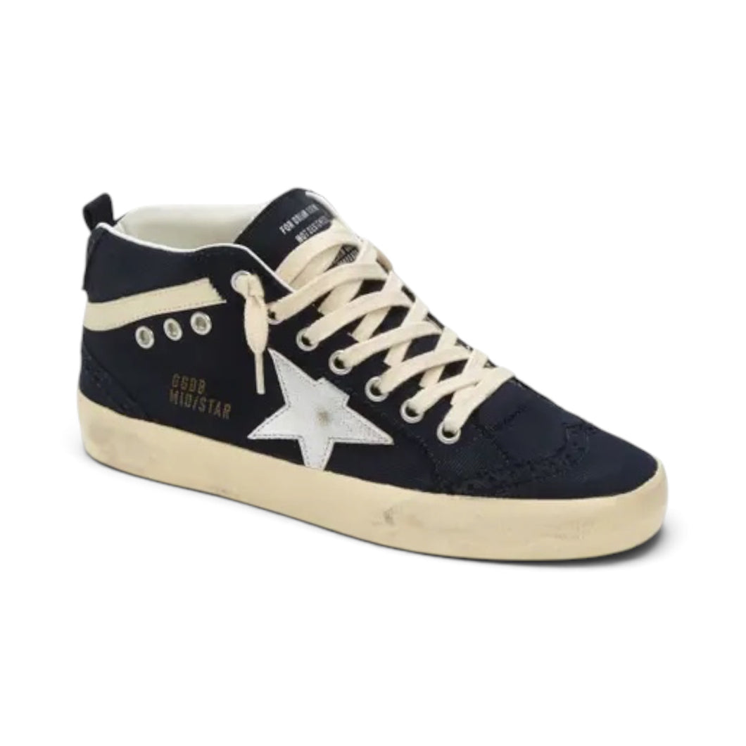 Golden Goose Navy Mid Star Sneakers (size 37)
