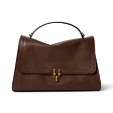 Leo et Violette Bag, Brown Grained Leather Le Daily Soft Laurence Shoulder Bag