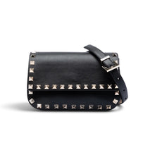 Valentino Bag, Black Leather Rockstud Belt Bag