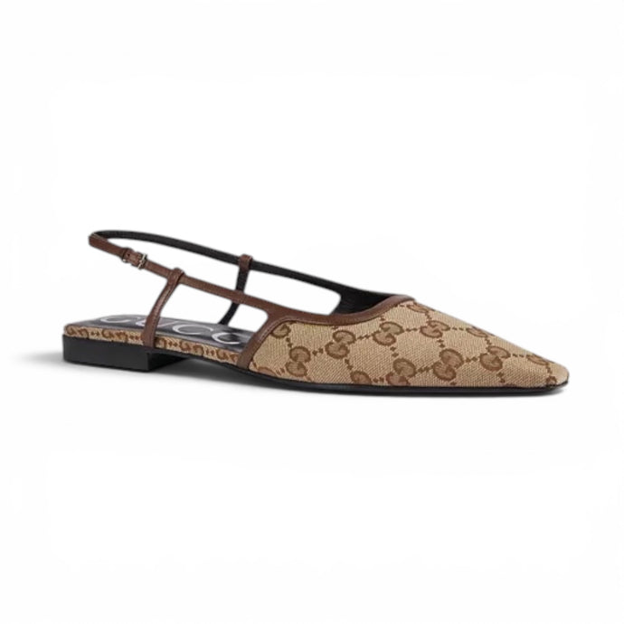 Gucci Shoes, GG Canvas Slingback Ballet Flats (size 36.5)
