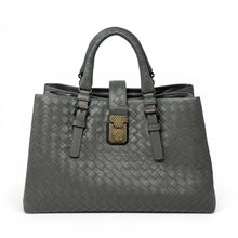 Bottega Veneta Bag, Grey Intrecciato Roma Small Tote