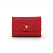 Louis Vuitton Red Taurillon Capucines Compact Wallet