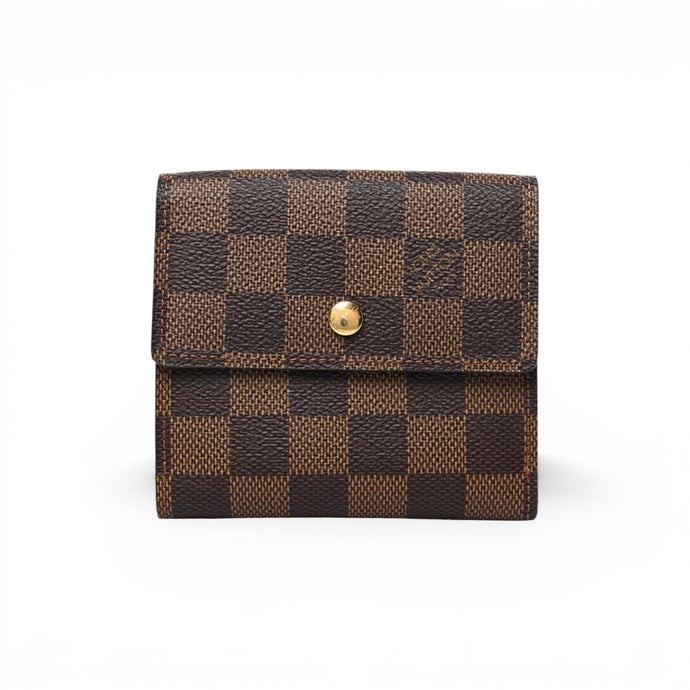 Louis Vuitton Damier Ebene Canvas Elise Wallet