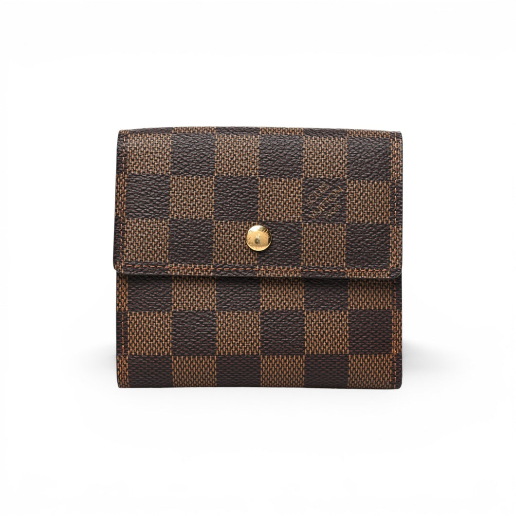 Louis Vuitton Damier Ebene Canvas Elise Wallet