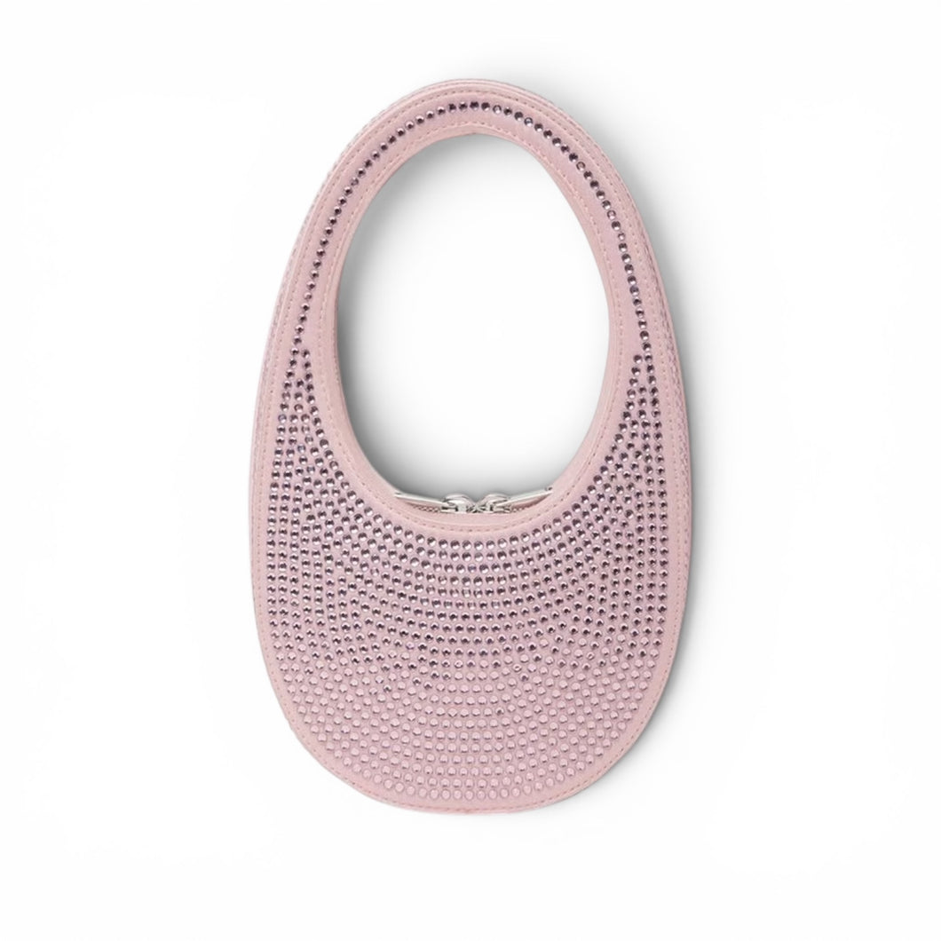 Coperni Bag, Pink Crystal-Embellished Mini Swipe Bag