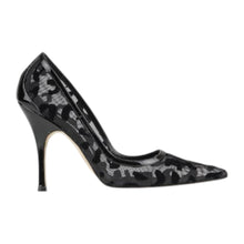 Manolo Blahnik Shoes, Black Leopard Pumps (size 39)