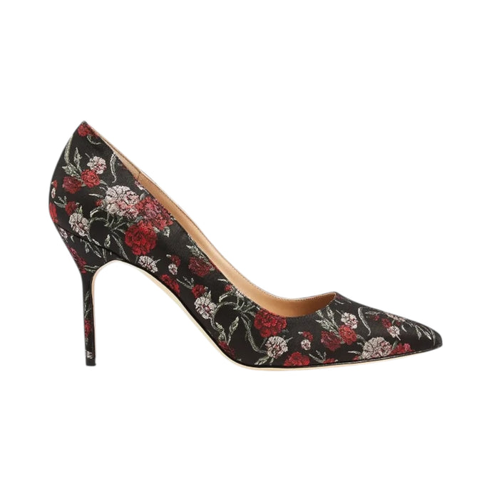 Manolo Blahnik Shoes, Floral Jacquard Silk Pumps (size 36)