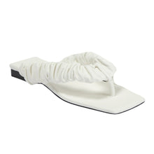 Khaite Shoes, White Leather Thong Sandals (size 39)